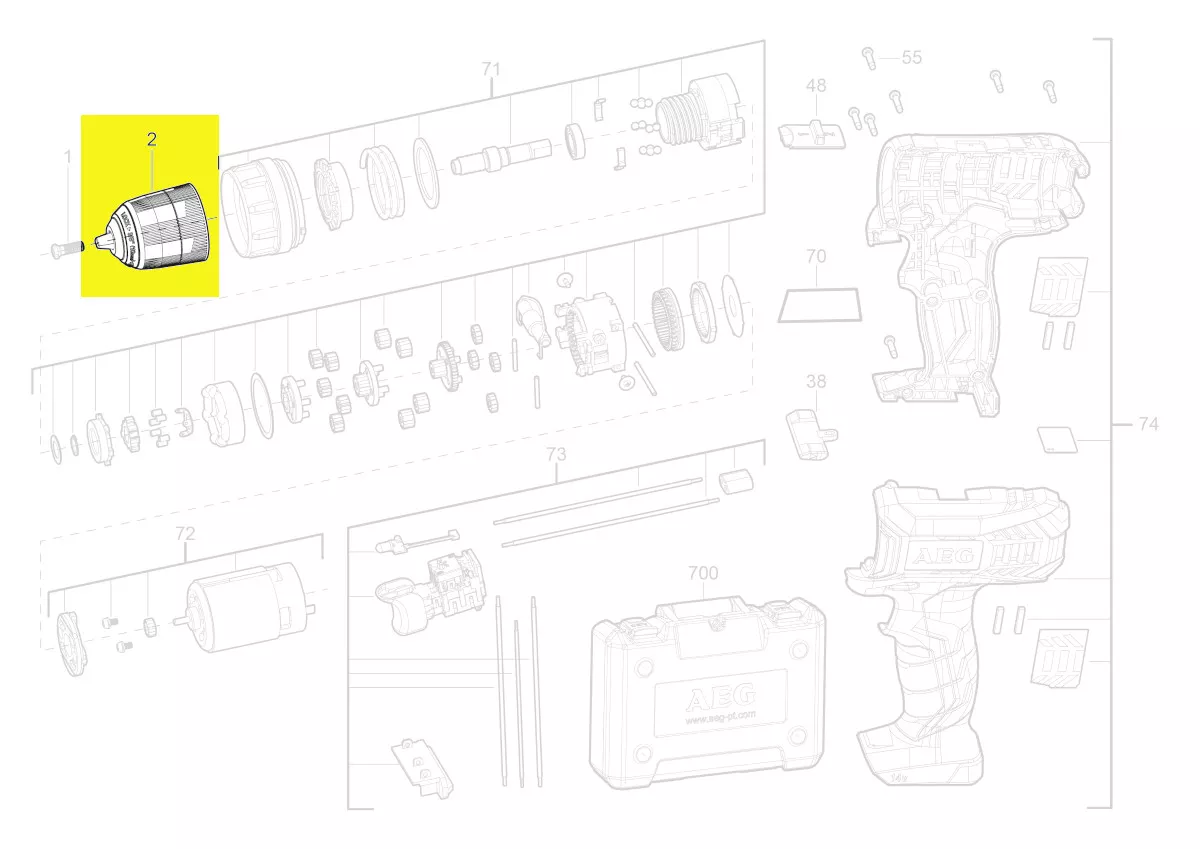 Mandrin réf. 4931454098 AEG